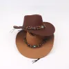 Western cowboy hat, summer European and American wide-brimmed sun hat, rolled-up knight hat, outdoor sun protection top hat, Tibetan jazz hat details Picture